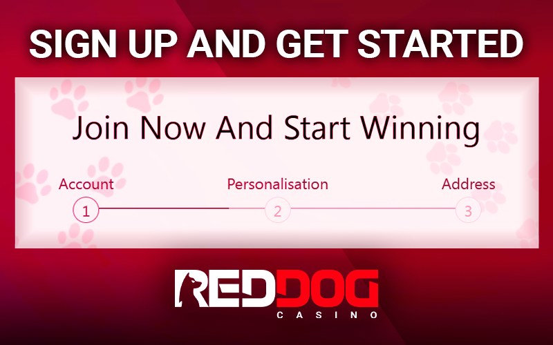 Registration banner at RedDog Casino