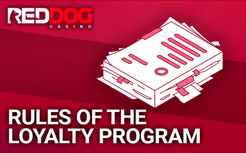 Red Dog Casino logo and rules stack icon