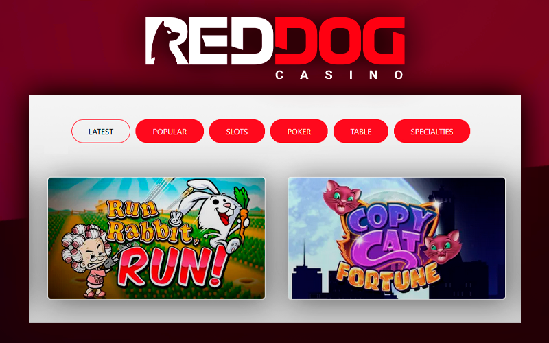 List of slot machine categories at RedDog