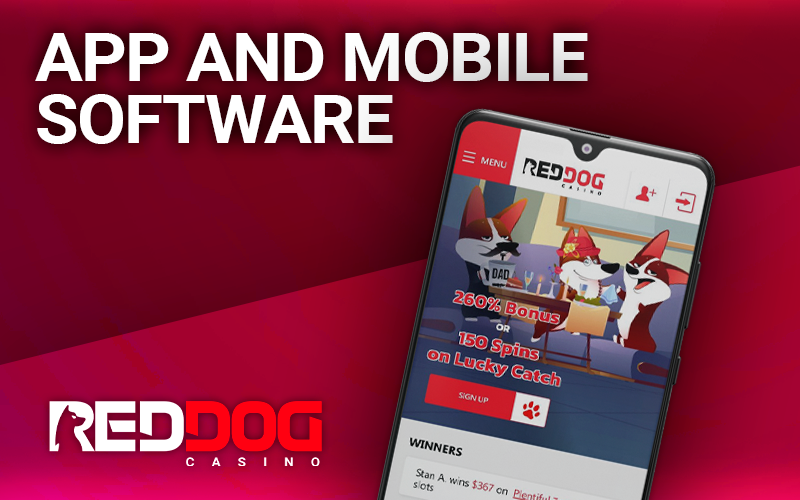 Android phone with Red Dog home page open