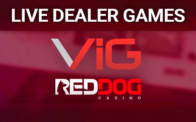 The logo of RedDog and Visionary iGaming